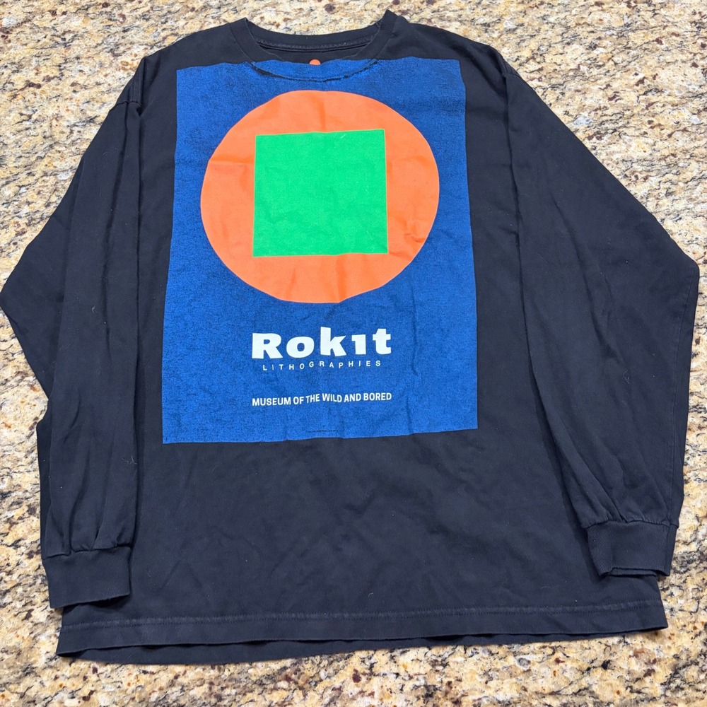 Rokit Lithographies Museum of the Wild and Bored Long Sleeve T-Shirt Black XL ws